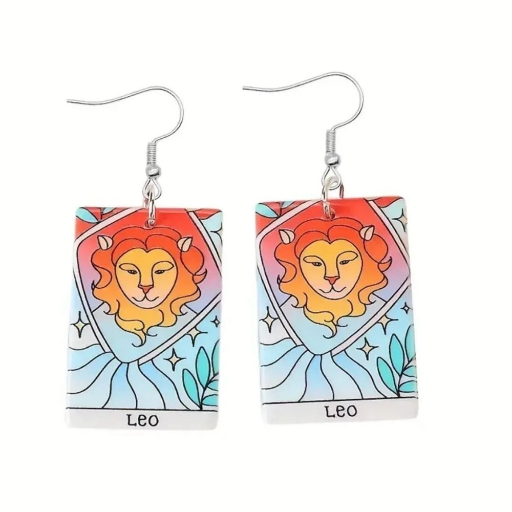 Leo Zodiac Earrings in Multicolor